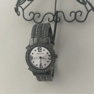 Chico’s bracelet watch w/rhinestones and gems